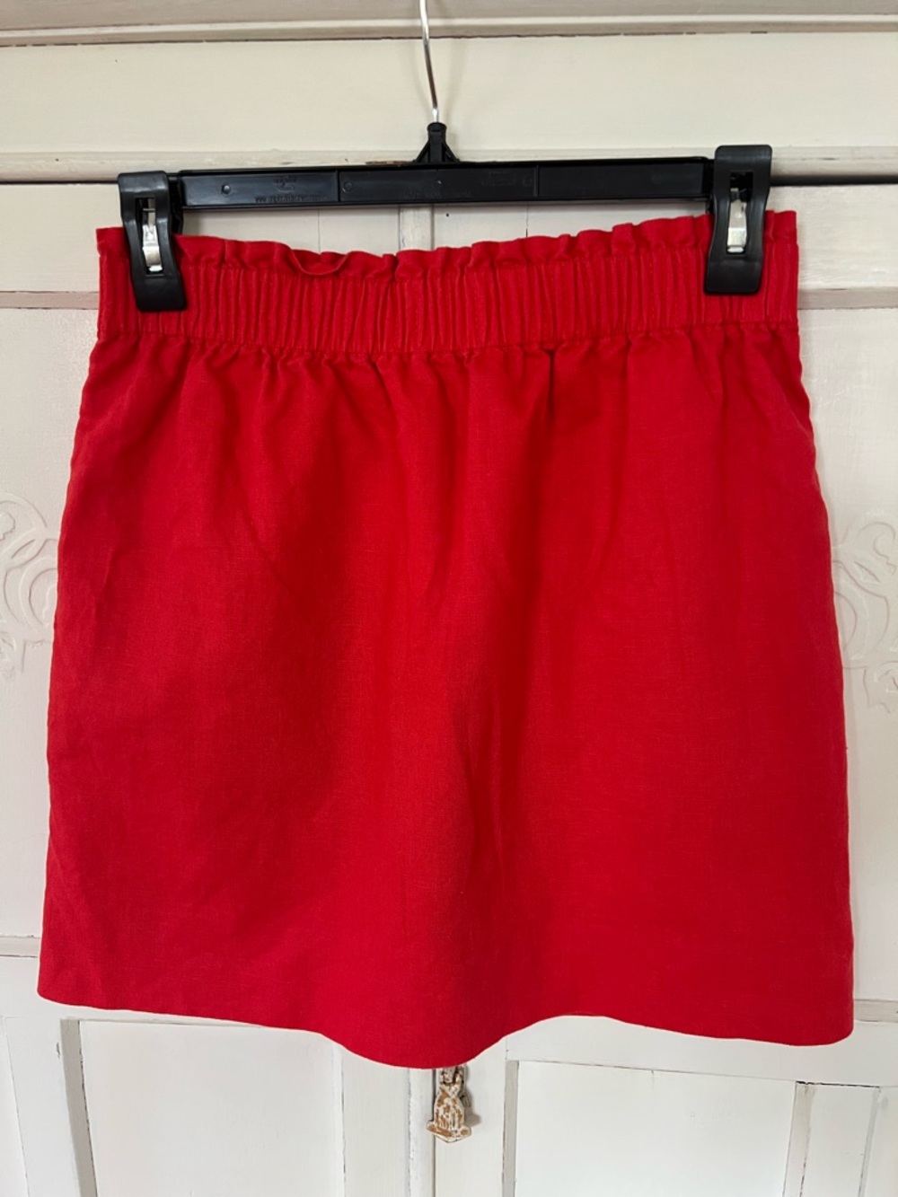 J. Crew Coral Red Linen Blend Paperbag Waist 
Size 2